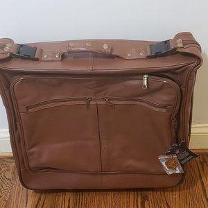 Luggage - Leather Traveling Garment Bag - New